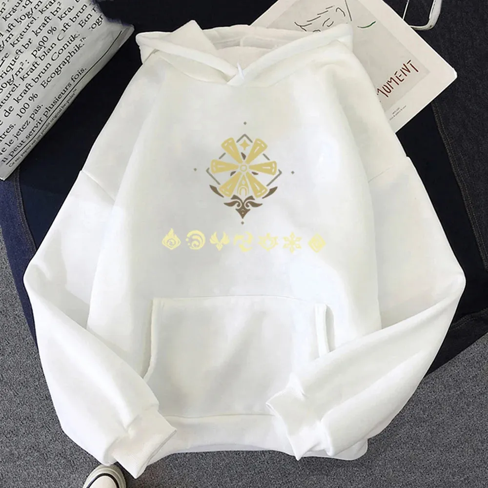 Kawaii Genshin Impact Hoodies Women Korea Hoodie Graphic Streetwear Spring Autumn Casual Unisex Men Harajuku Anime Sweatshirt