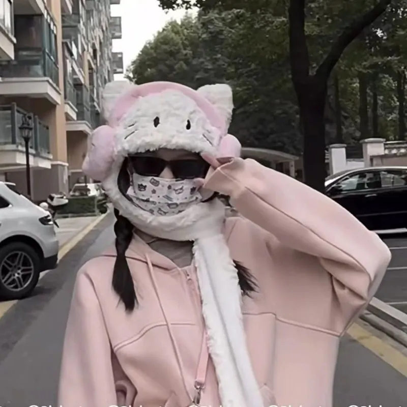 Kitty Plush Scarf and Hat KI370