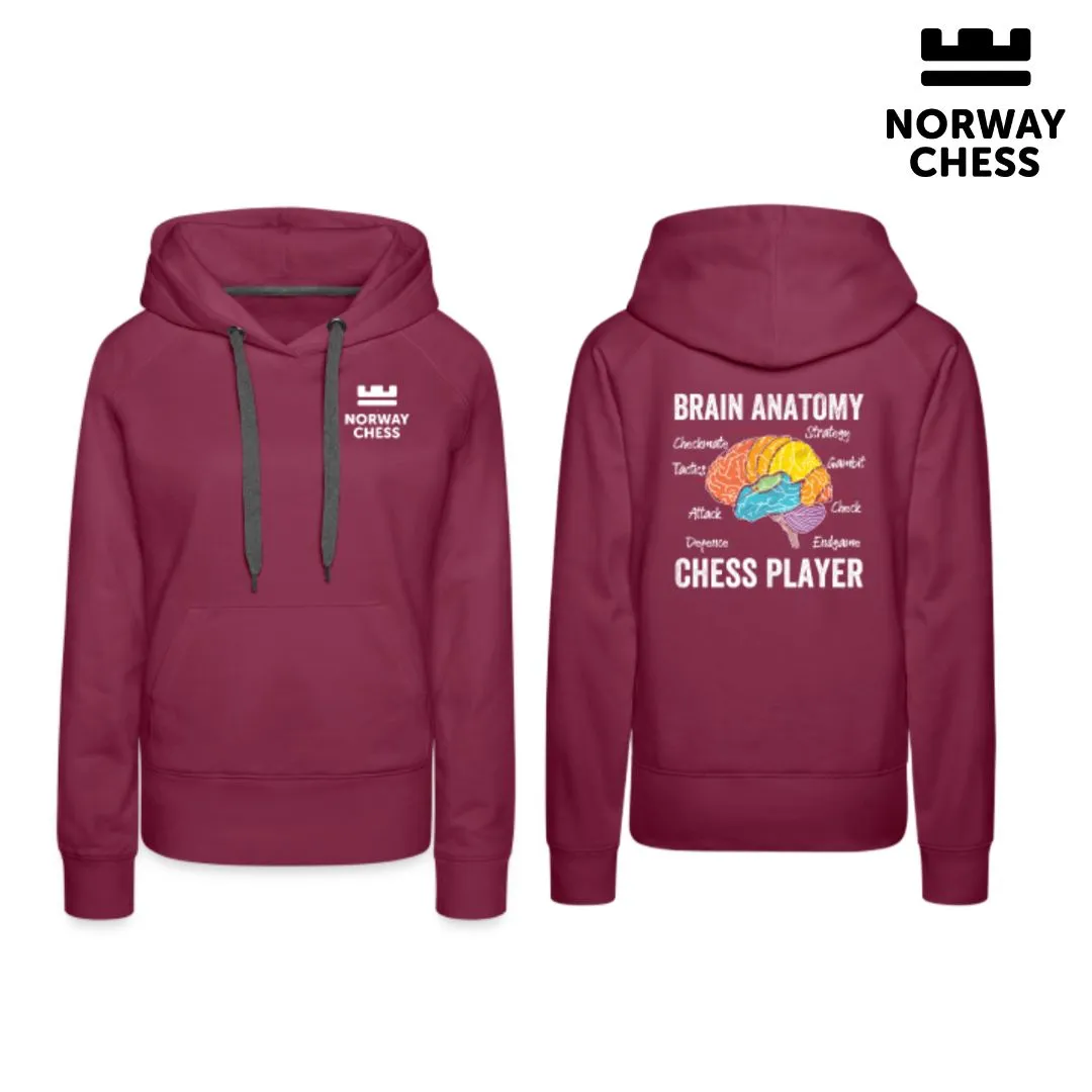 Ladies Hoodie - Brain Anatomy of a Chess Player