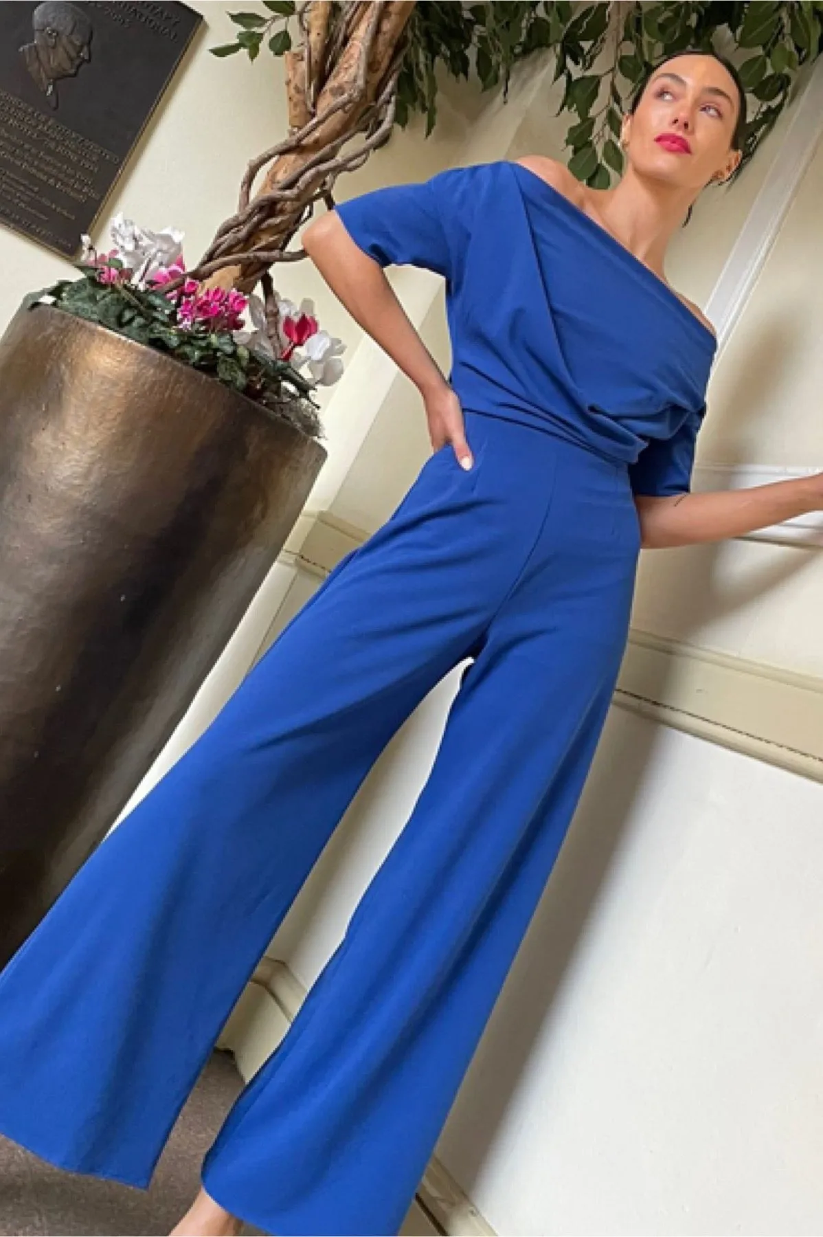 Lima jumpsuit in cobalt blue
