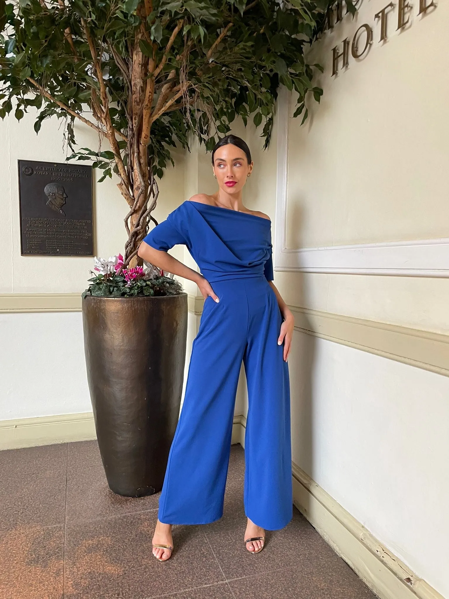 Lima jumpsuit in cobalt blue