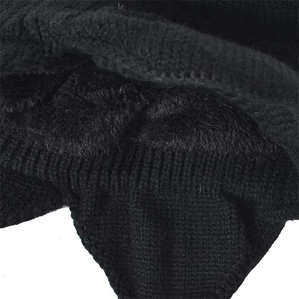Men Knit Visor Beanie Hat with Earflaps
