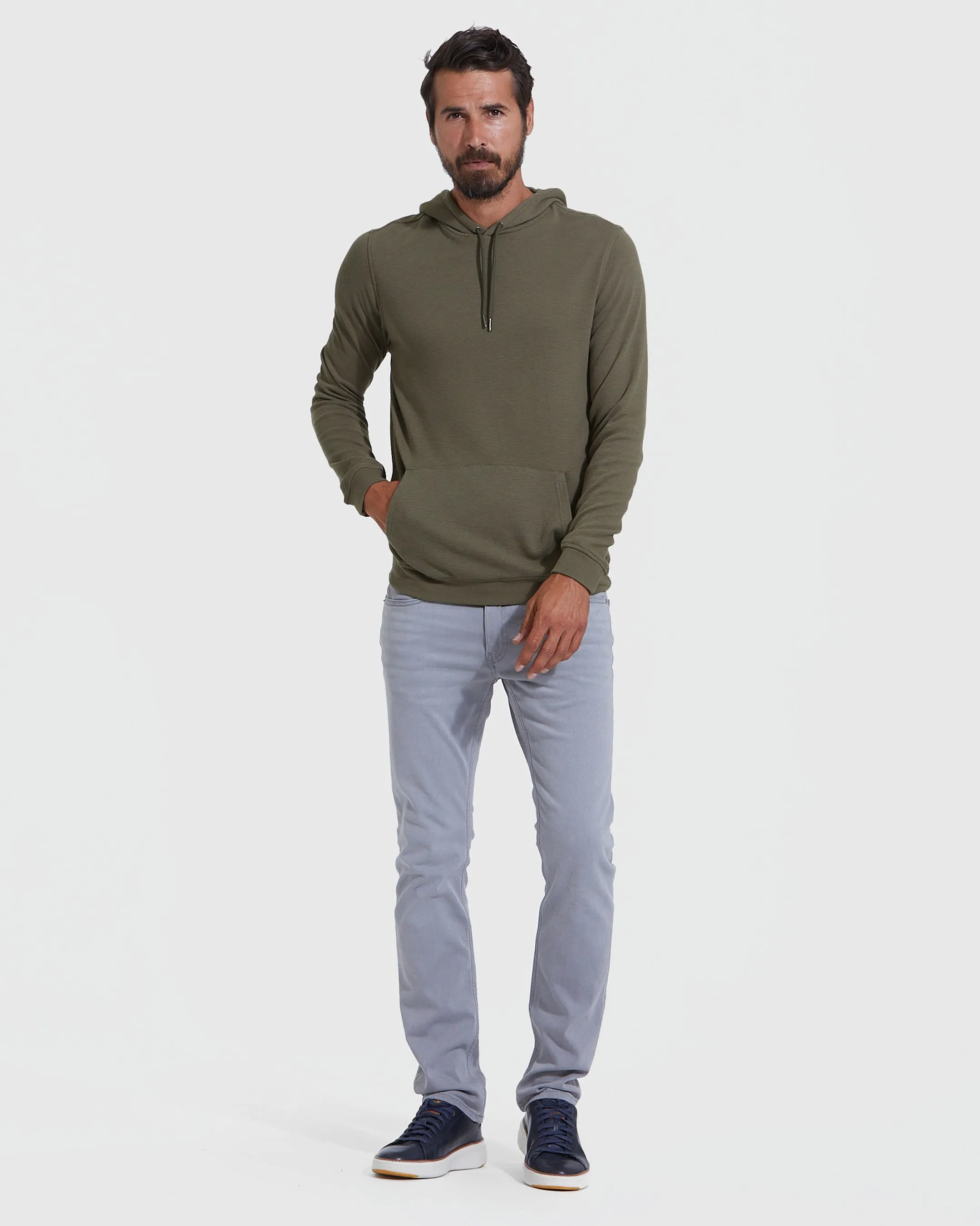 Military Green Waffle Hoodie