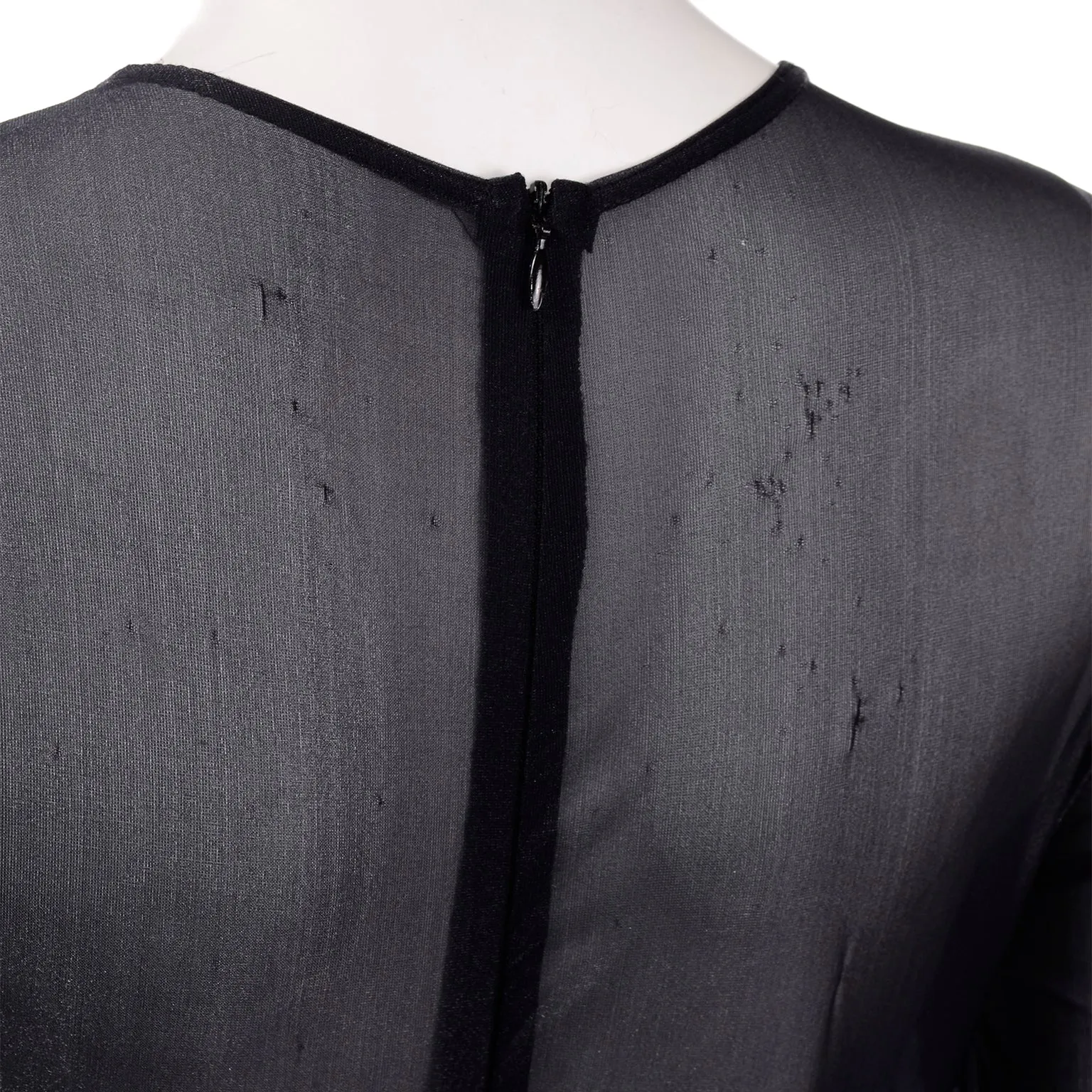ON HOLD // Vintage 1990s Black Bodycon Stretch Catsuit Jumpsuit W Illusion Bodice
