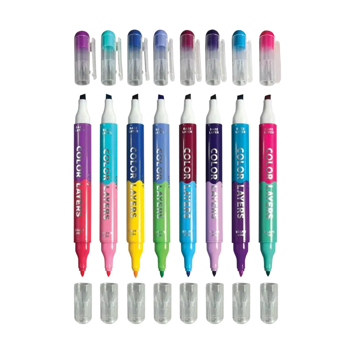 Ooly colour layers double-ended layering markers