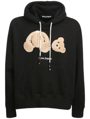 Palm Angels   Bear embroidery cotton hoodie 