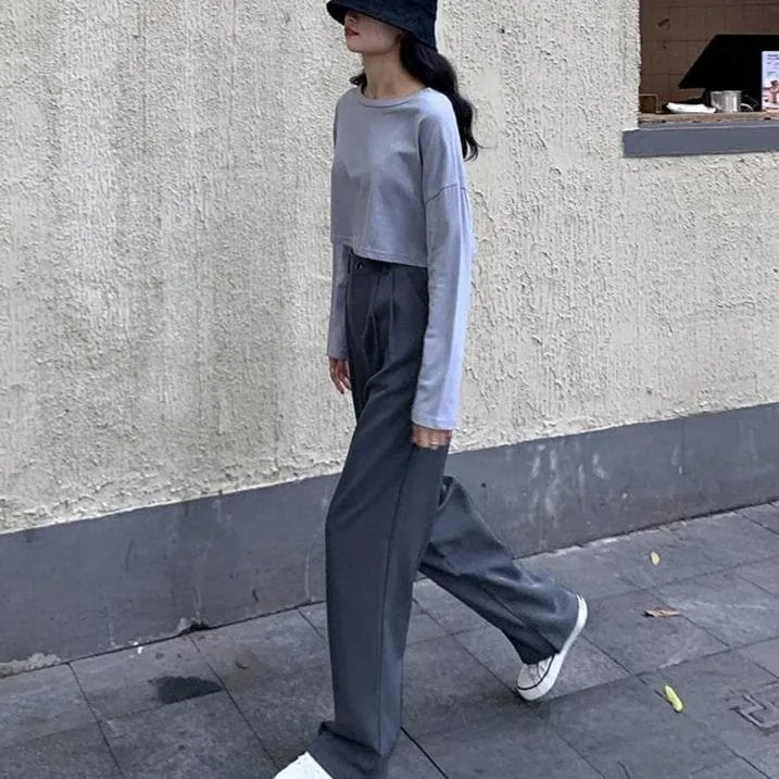 Pants With Wide Leg And Pleated Details