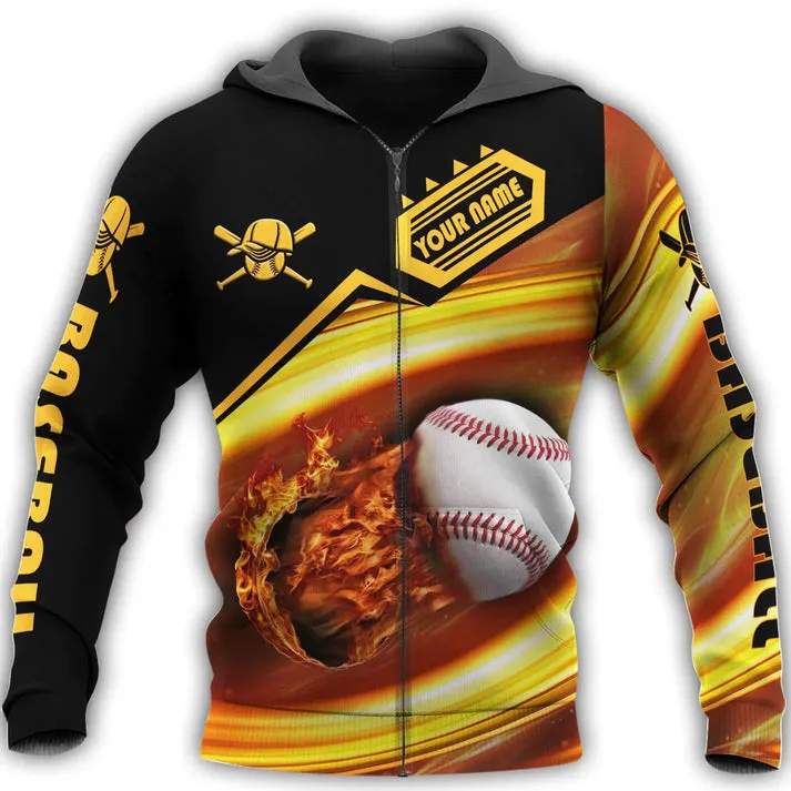 Personalized 3D Baseball Hoodie, Baseball Sweatshirt, Baseball Player Sweatshirt, Best Gift To Baseball Man