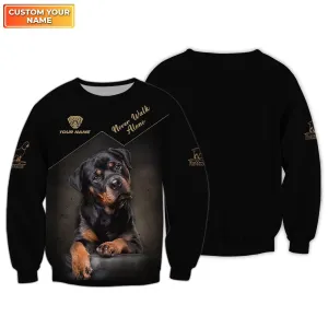 Personalized Name Rottweiler Custom Name 3D Sweatshirt Hoodie Gift For Rottweiler Lovers