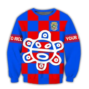Personalized Puerto Rico Sun Red Caro Taino 3D Full Printed Unisex Sweatshirt Hoodie Shirts