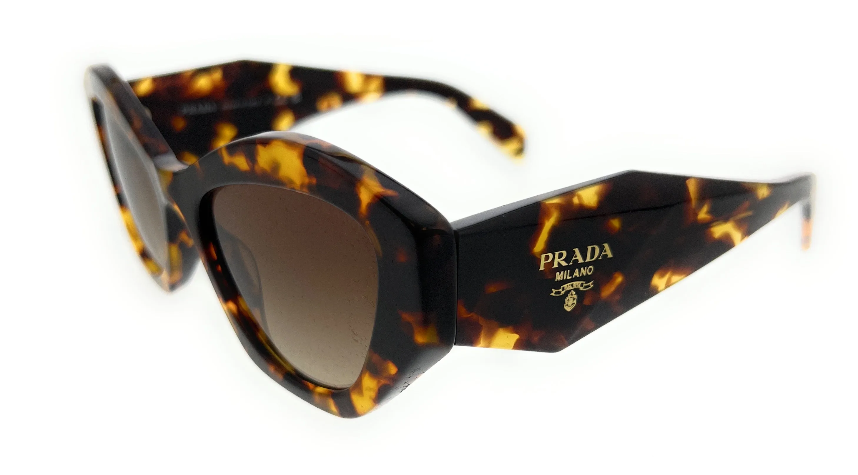 Prada 0PR 07YS VAU6S1 Honey Havana Cat Eye Sunglasses