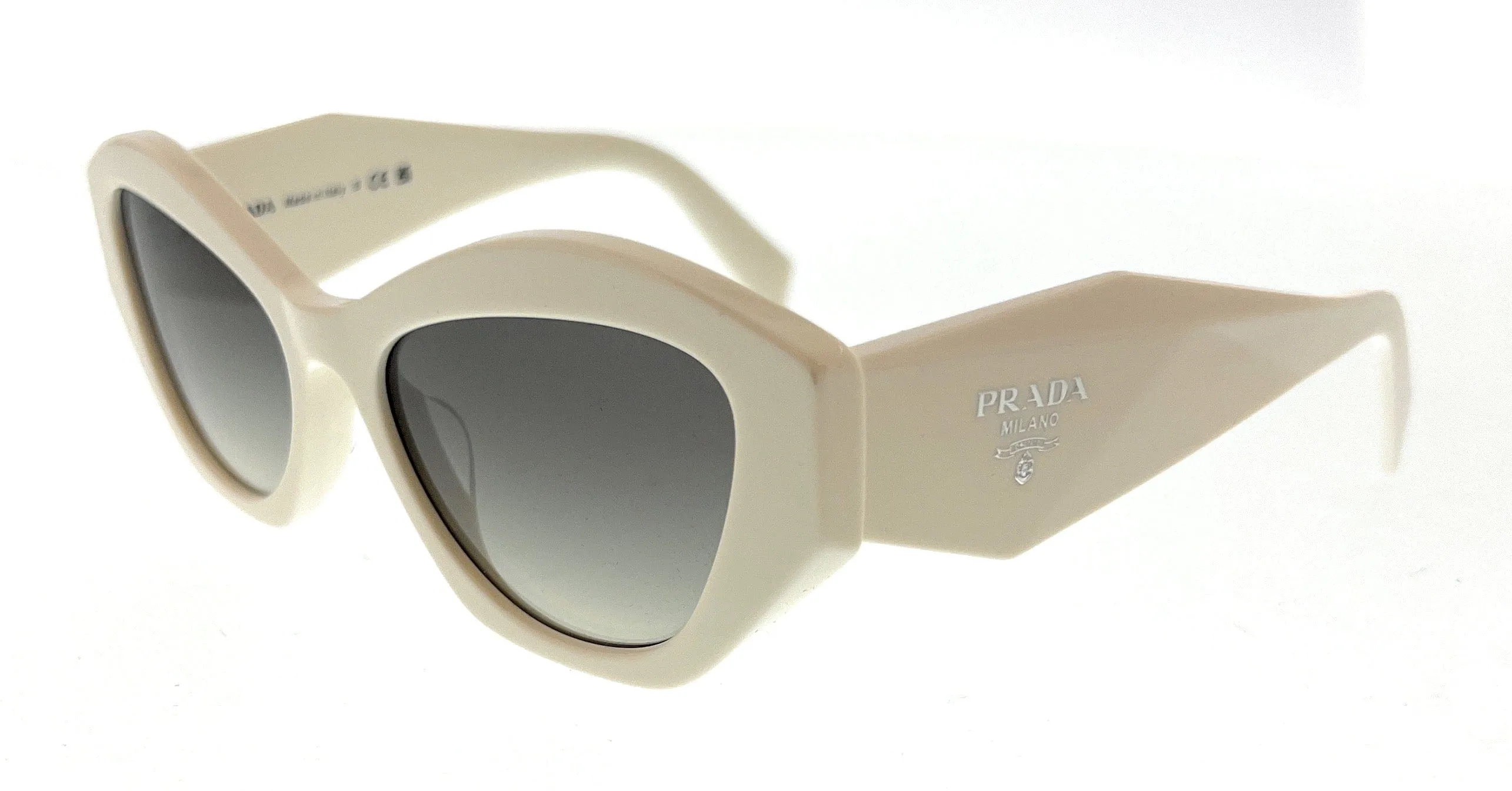 Prada 0PR 07YSF 142130 White Cat Eye Sunglasses