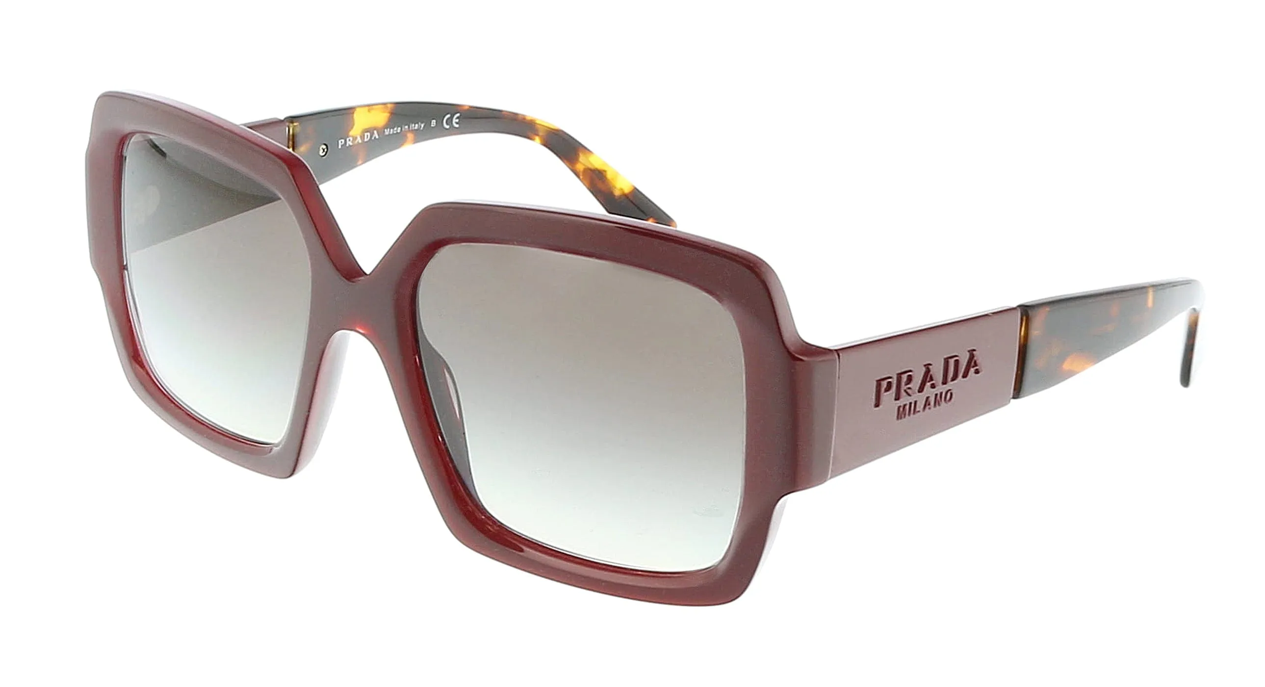 Prada 0PR 21XS UAN0A754 Bordeaux Full rim Square Sunglasses