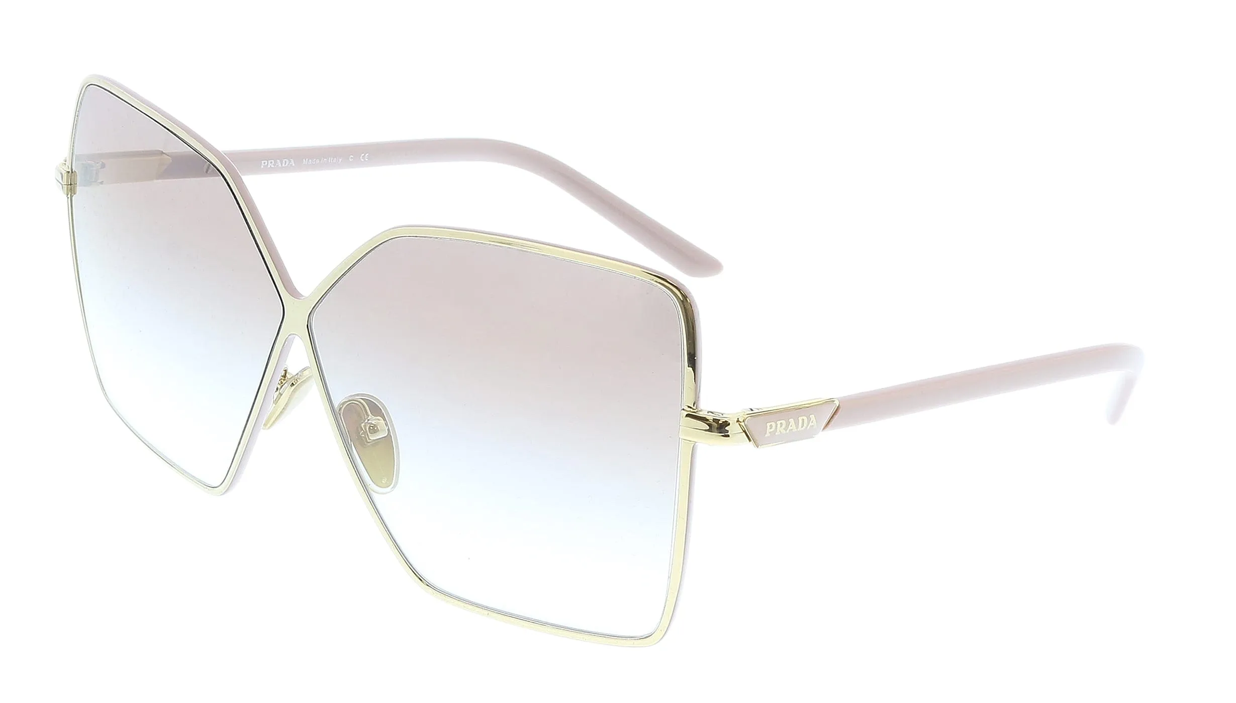 Prada 0PR 50YS ZVN1L0 Pale Gold Full rim Square Sunglasses