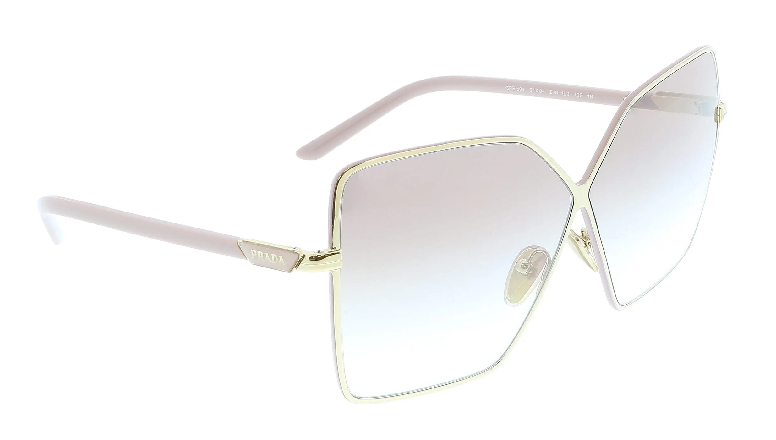 Prada 0PR 50YS ZVN1L0 Pale Gold Full rim Square Sunglasses
