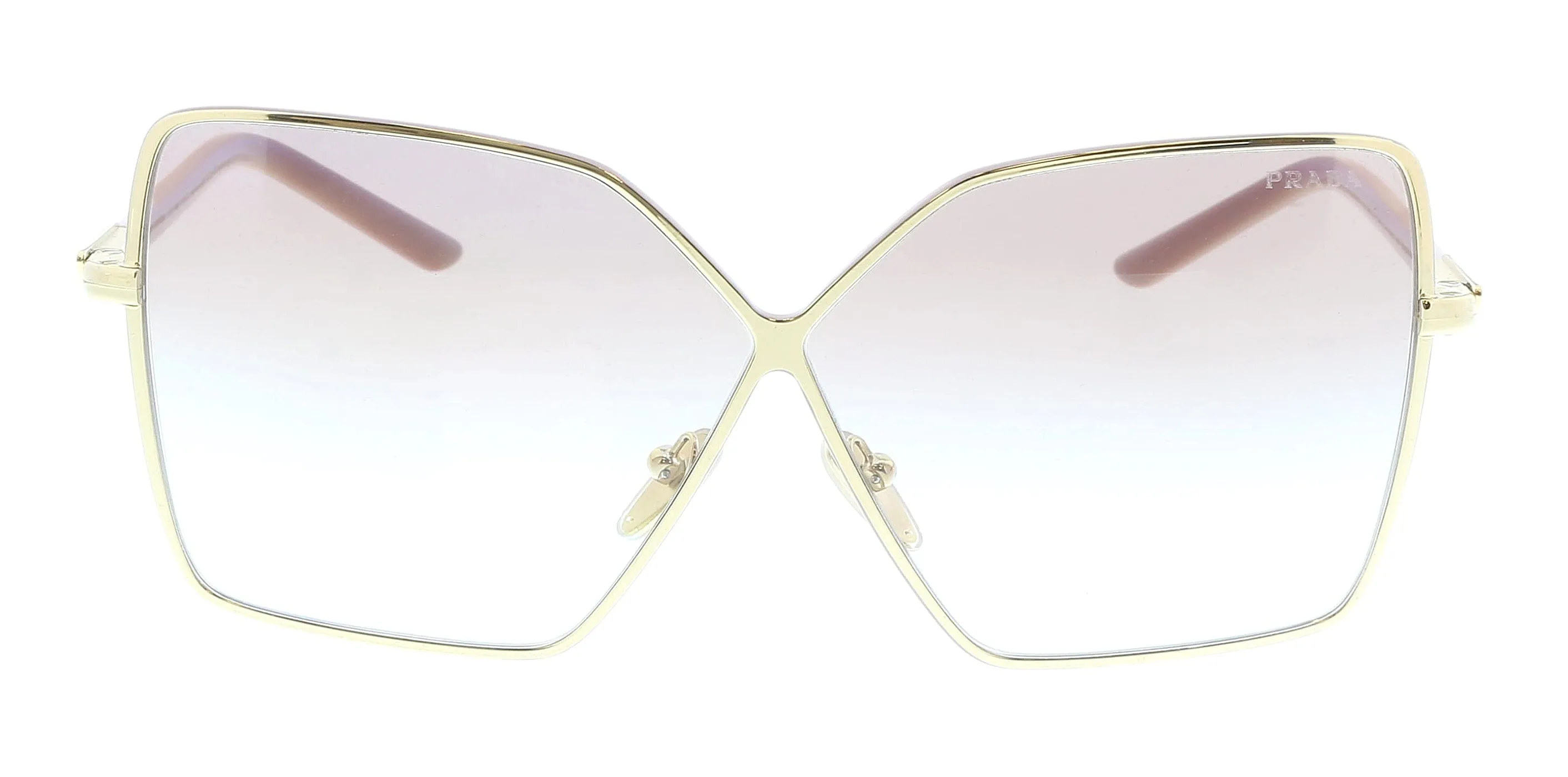Prada 0PR 50YS ZVN1L0 Pale Gold Full rim Square Sunglasses