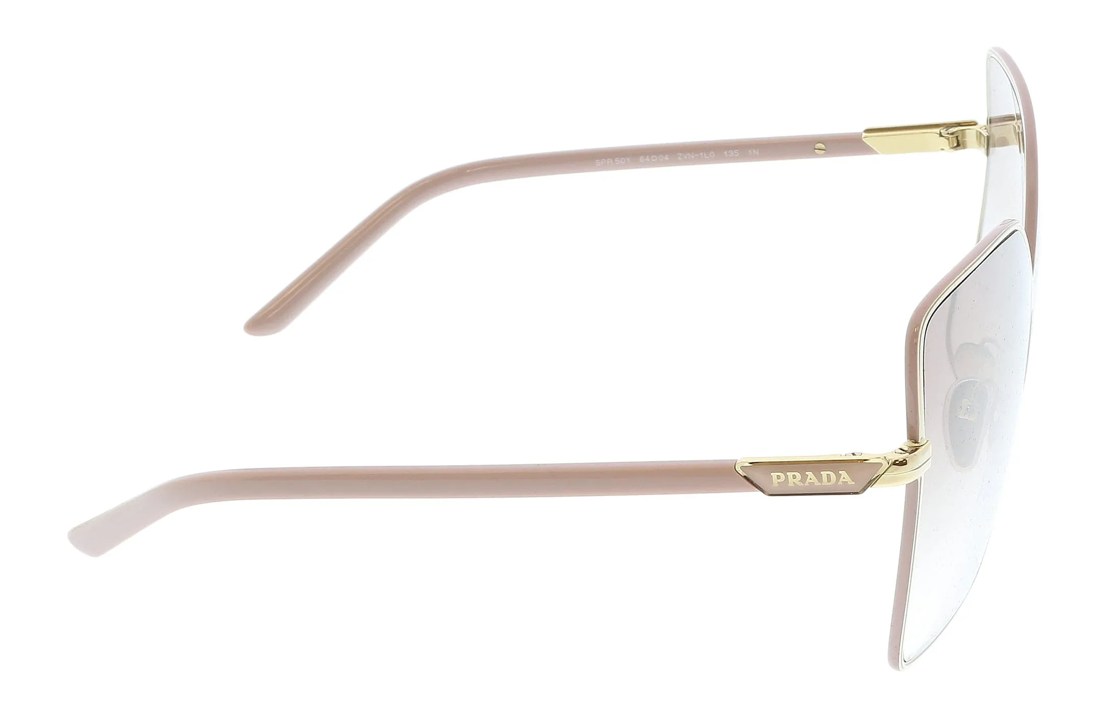 Prada 0PR 50YS ZVN1L0 Pale Gold Full rim Square Sunglasses