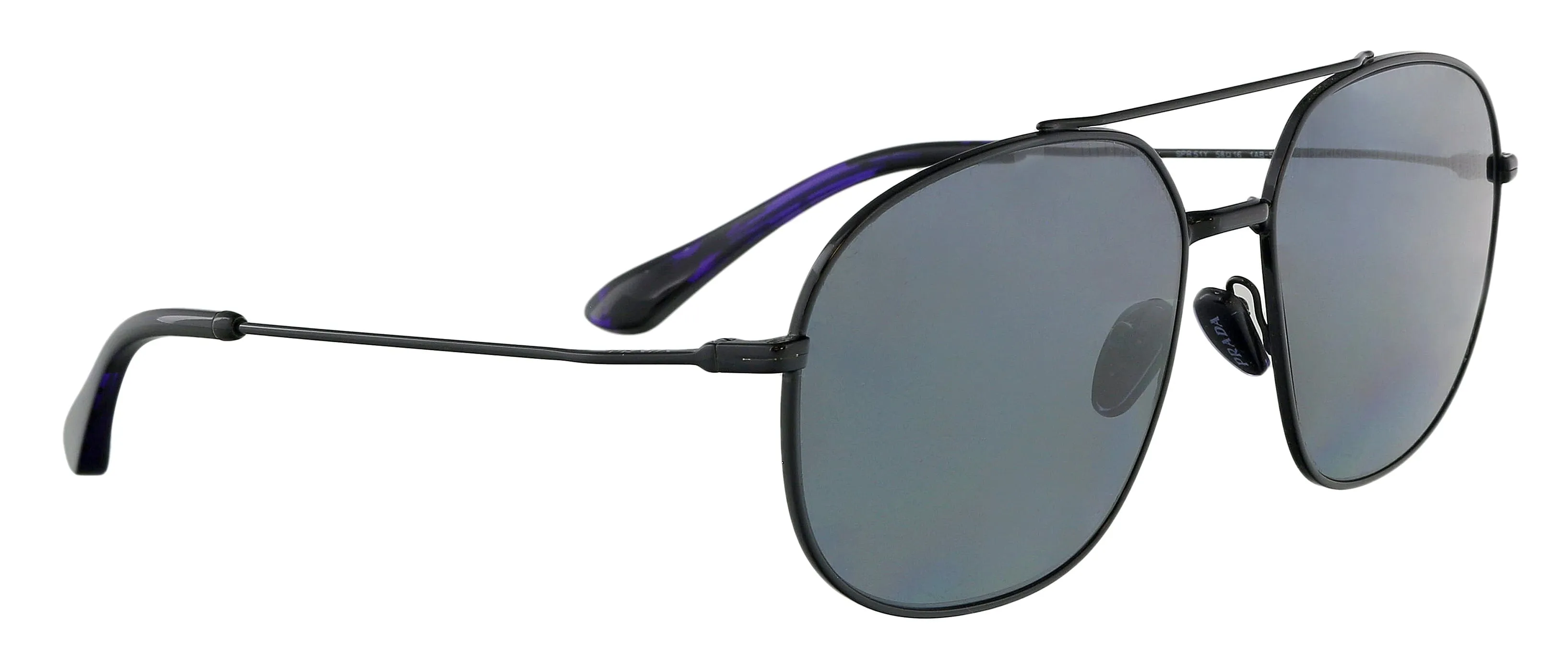 Prada 0PR 51YS 1AB5Z158 Full Rim Black Aviator Sunglasses