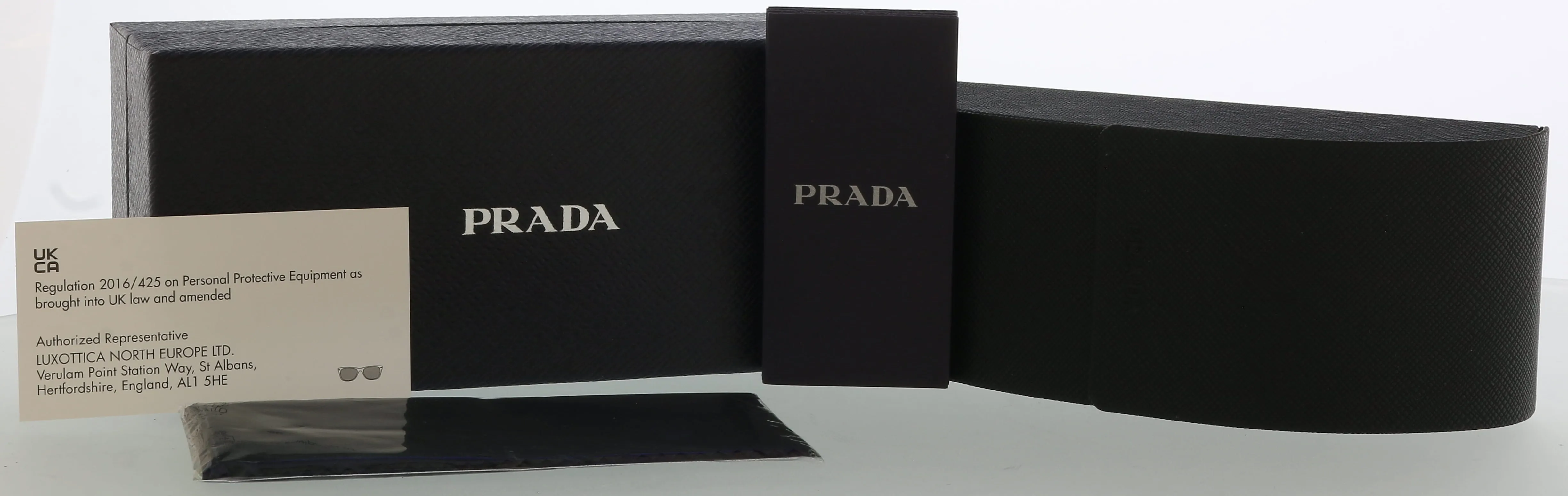 Prada 0PR 51YS 1AB5Z158 Full Rim Black Aviator Sunglasses