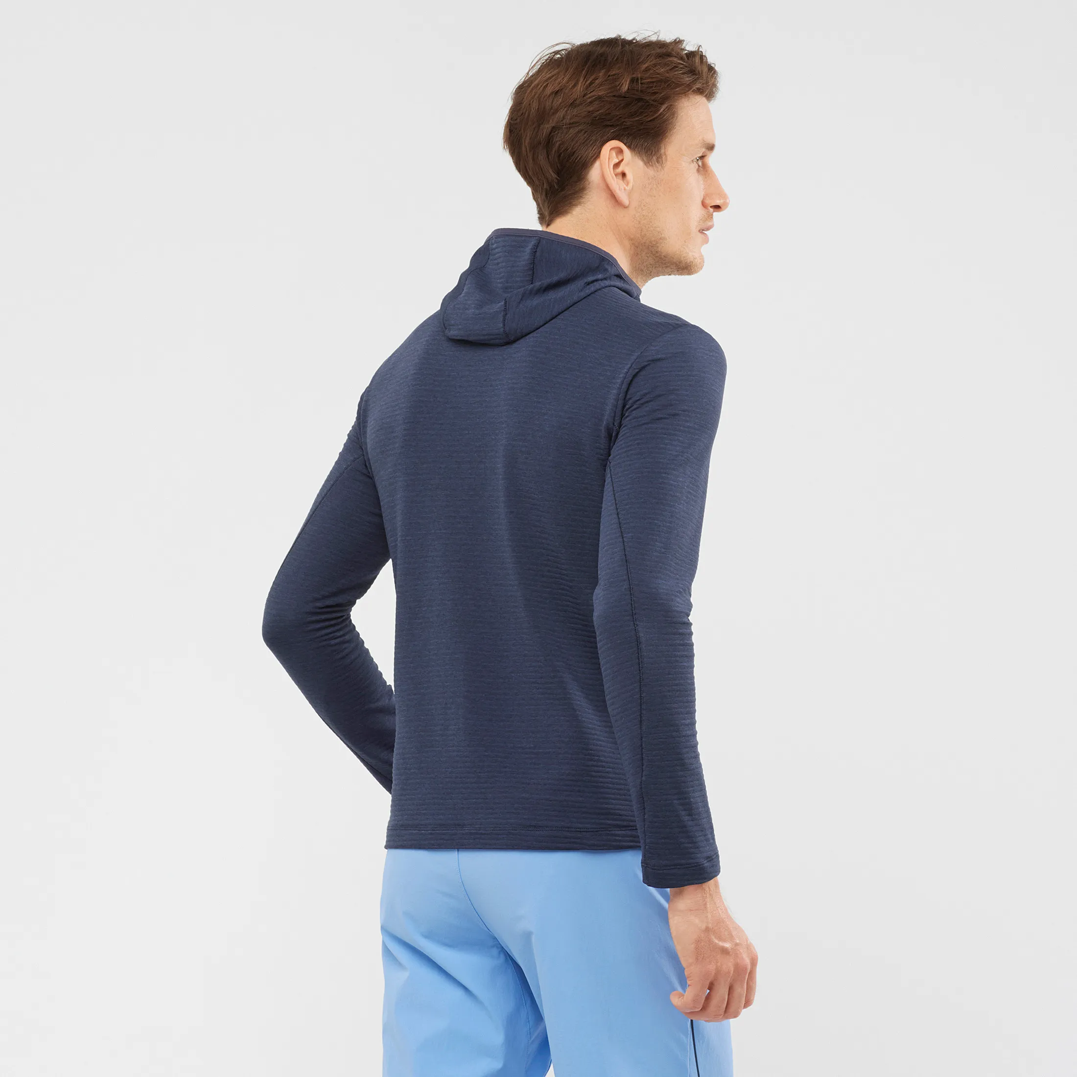 Salomon Men&#x27;s Outline Full Zip Hoodie Mood Indigo | Buy Salomon Men&#x27;s Outline Full Zip Hoodie Mood Indigo here | Outnorth