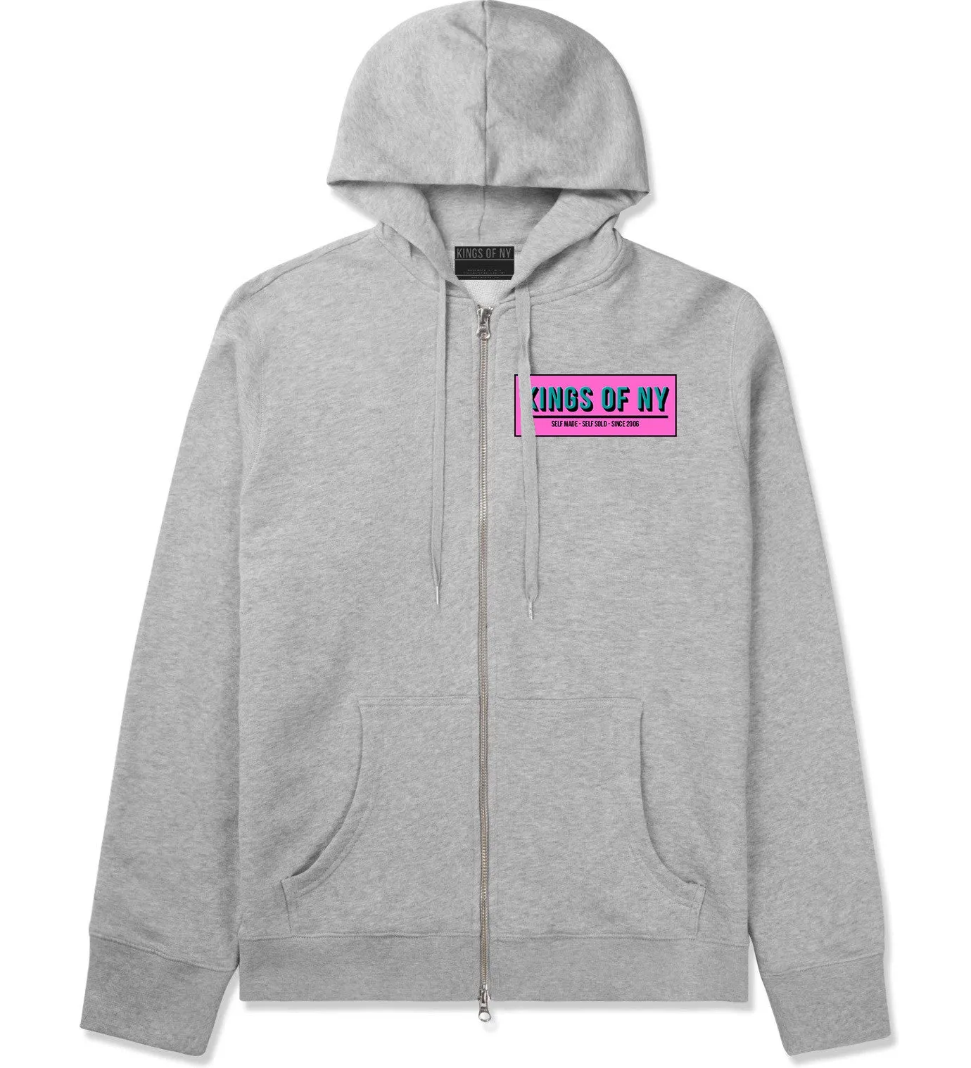 Self Made Self Sold Pink Zip Up Hoodie