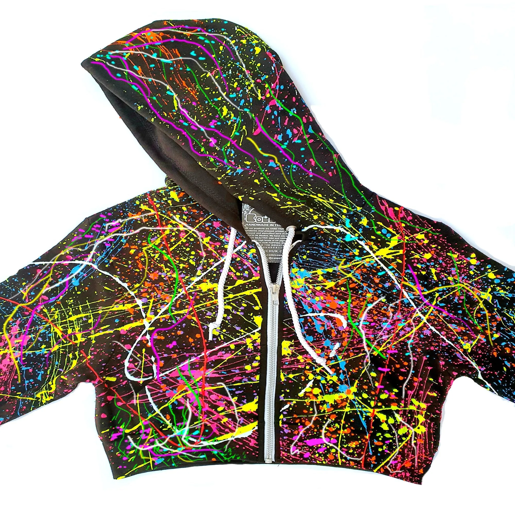 SPLAT CROPPED HOODIE