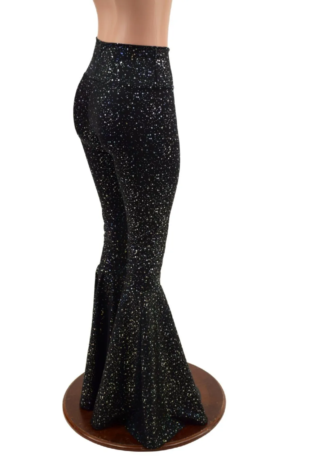 Star Noir High Waist Bell Bottom Flares