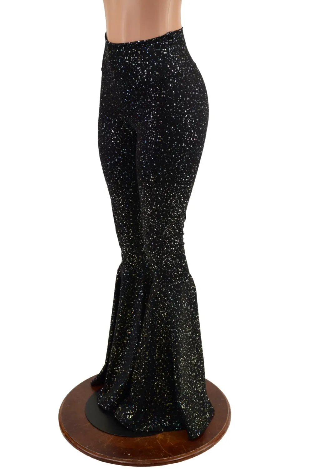 Star Noir High Waist Bell Bottom Flares
