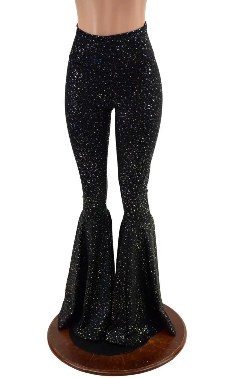 Star Noir High Waist Bell Bottom Flares