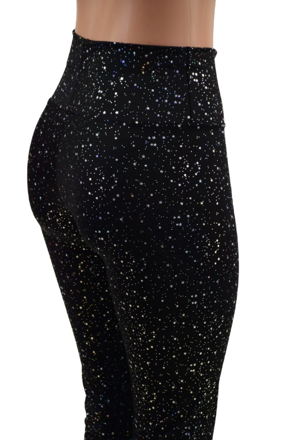 Star Noir High Waist Bell Bottom Flares