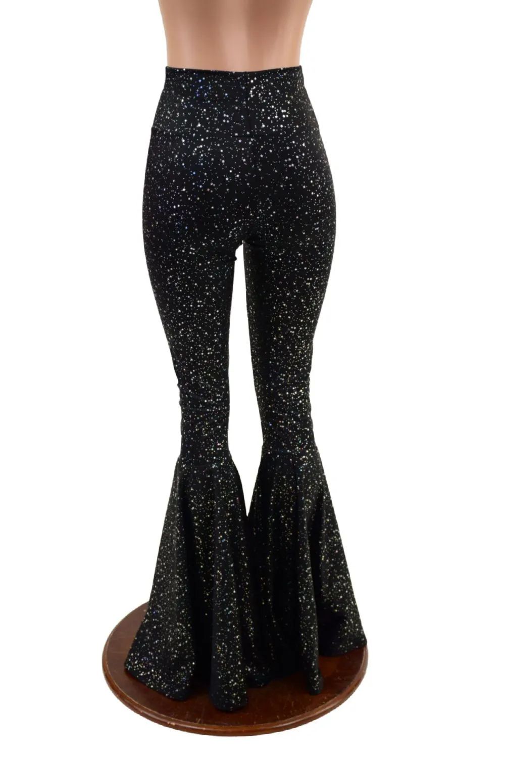Star Noir High Waist Bell Bottom Flares