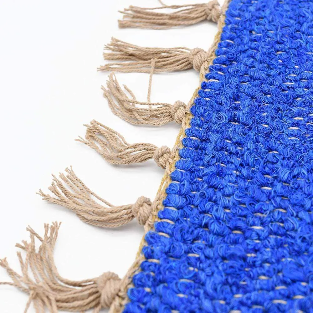 Tapis artisanal bleu 3x2m