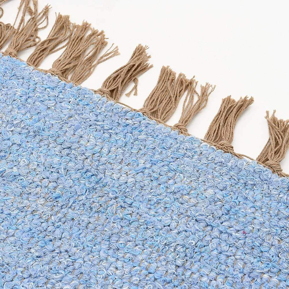 Tapis Artisanal - Bleu Ciel