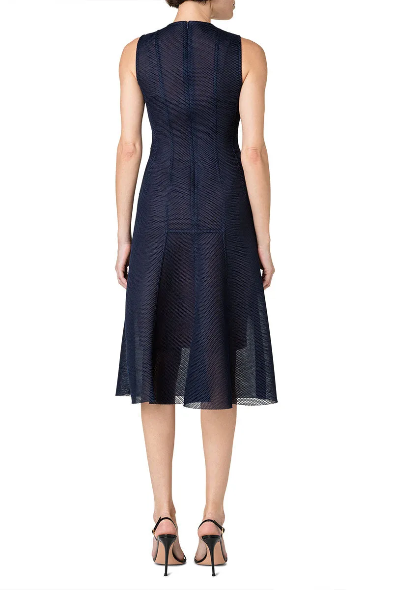 Techno Grid Midi Dress