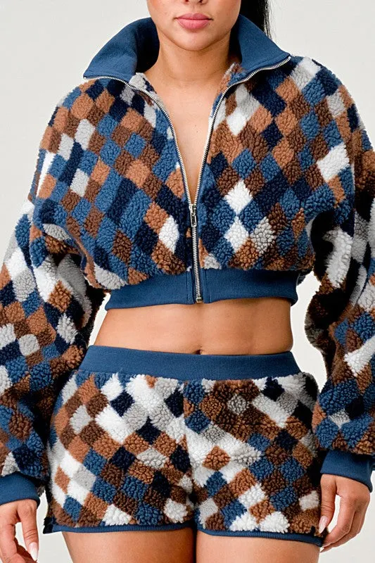TEEK - CHECKER PRINT TWO PIECE SET