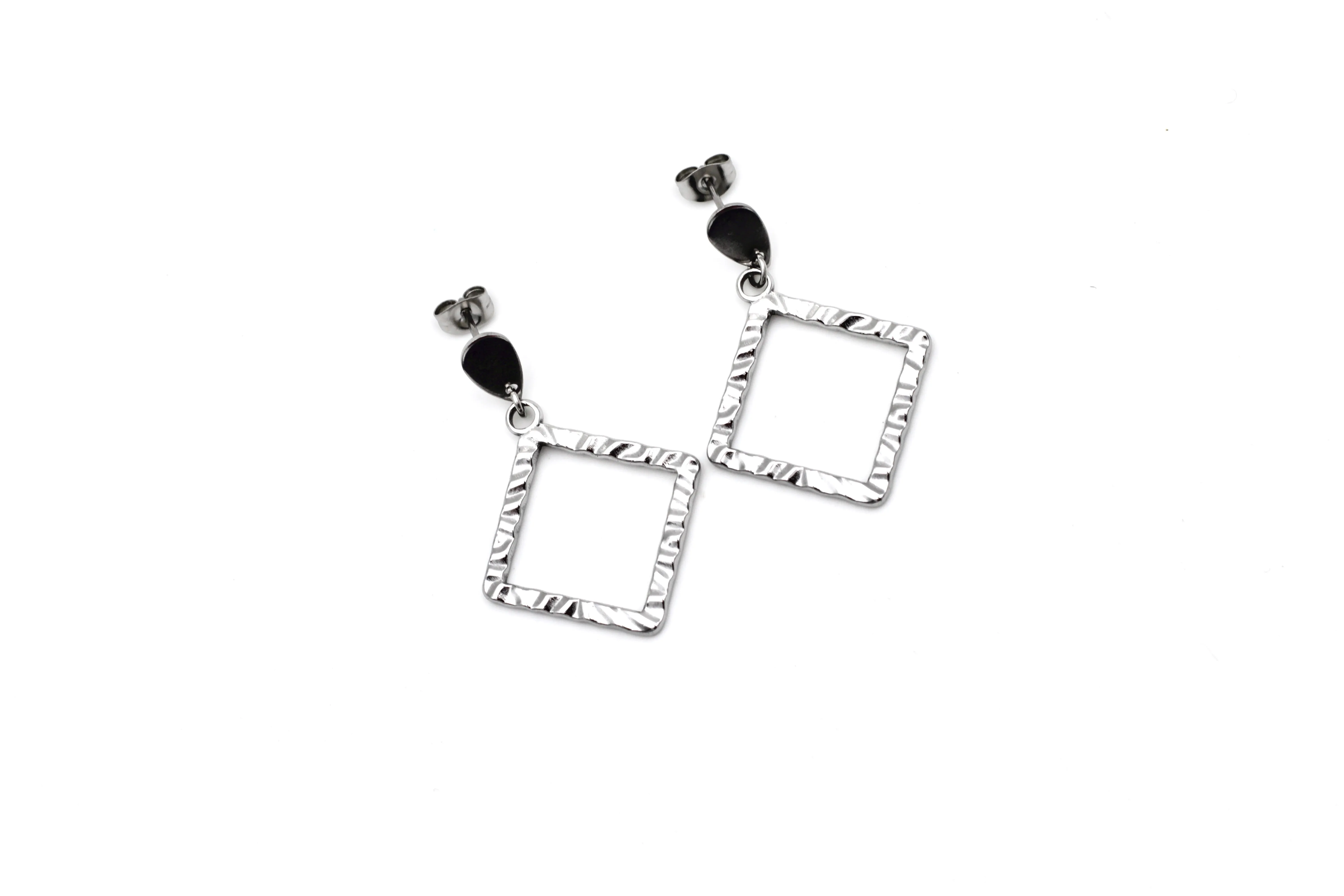 Textured Diamond Earrings