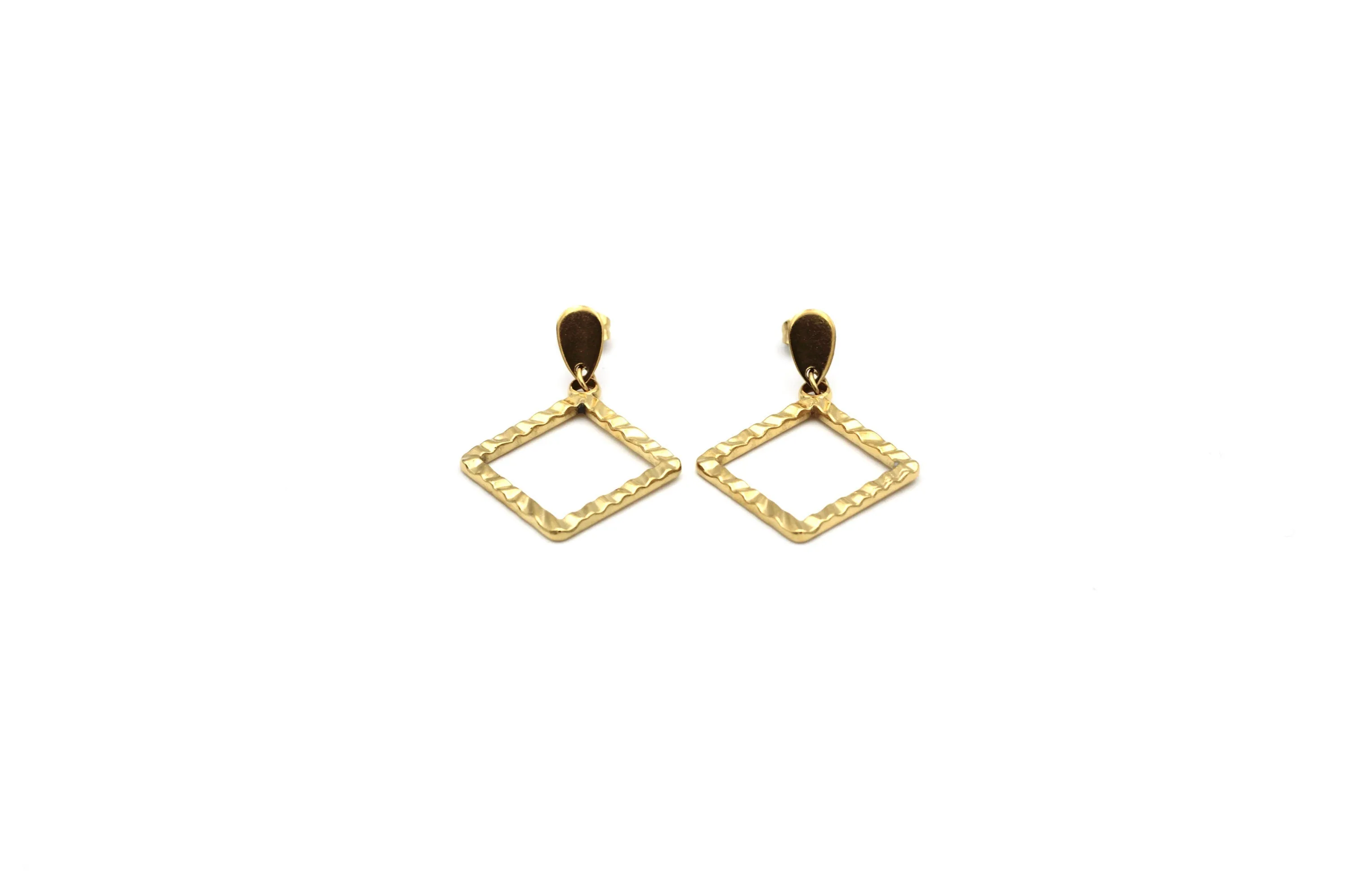 Textured Diamond Earrings