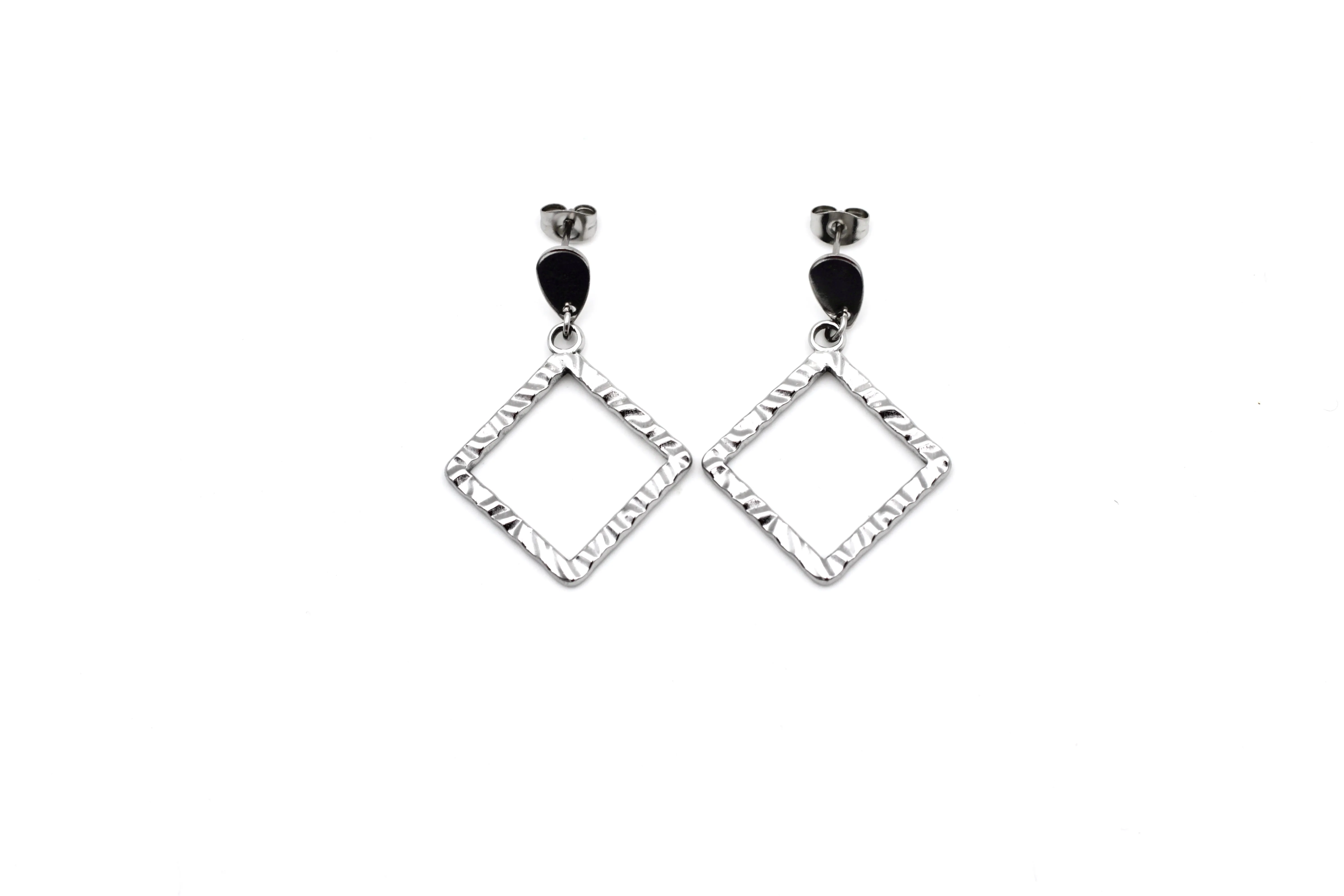 Textured Diamond Earrings