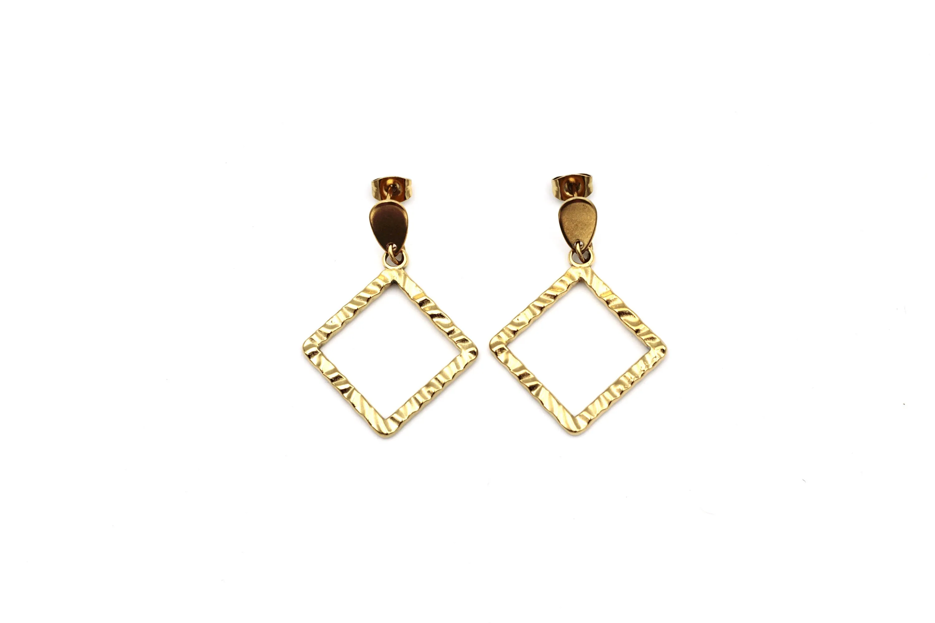 Textured Diamond Earrings