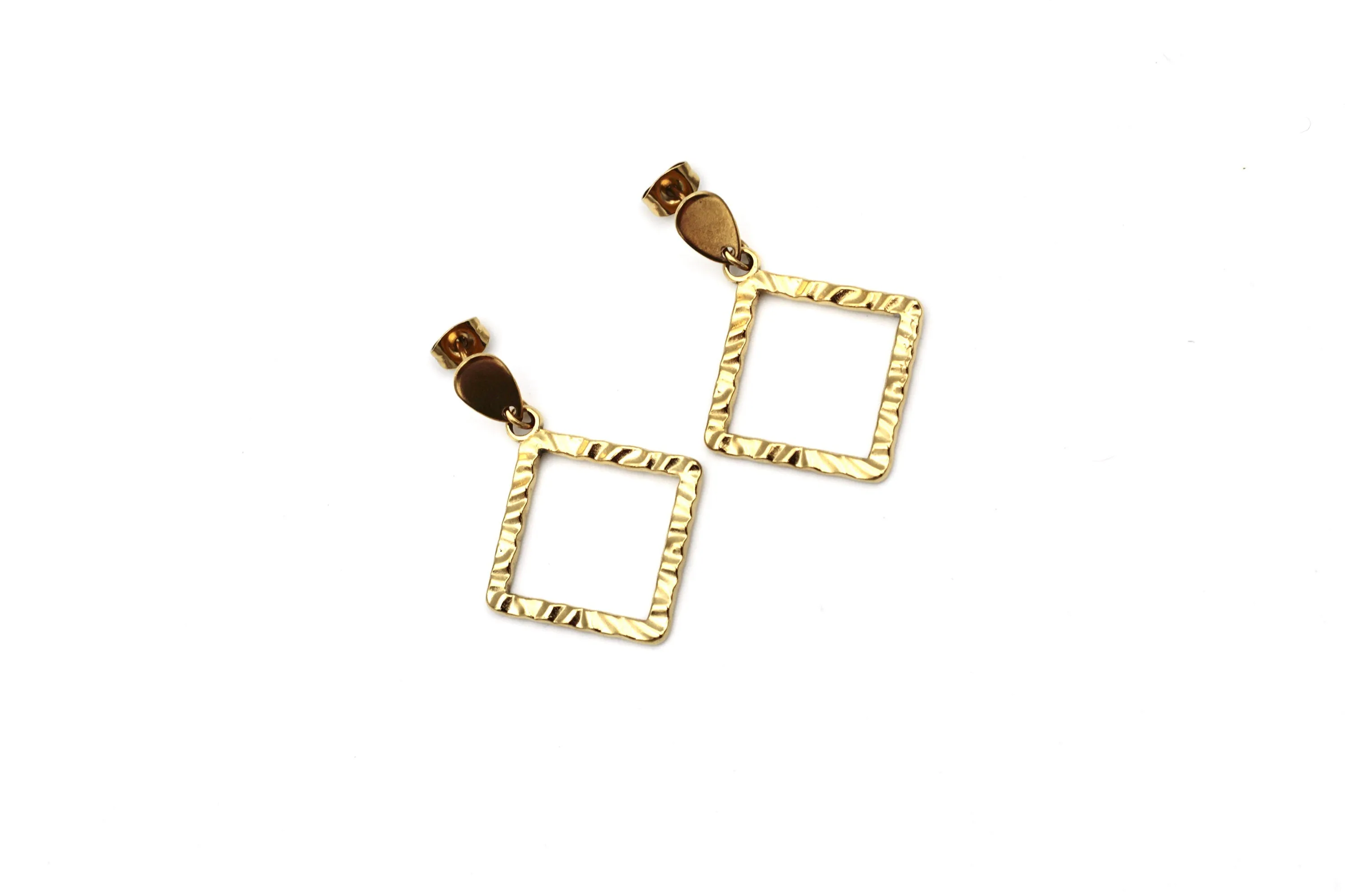 Textured Diamond Earrings