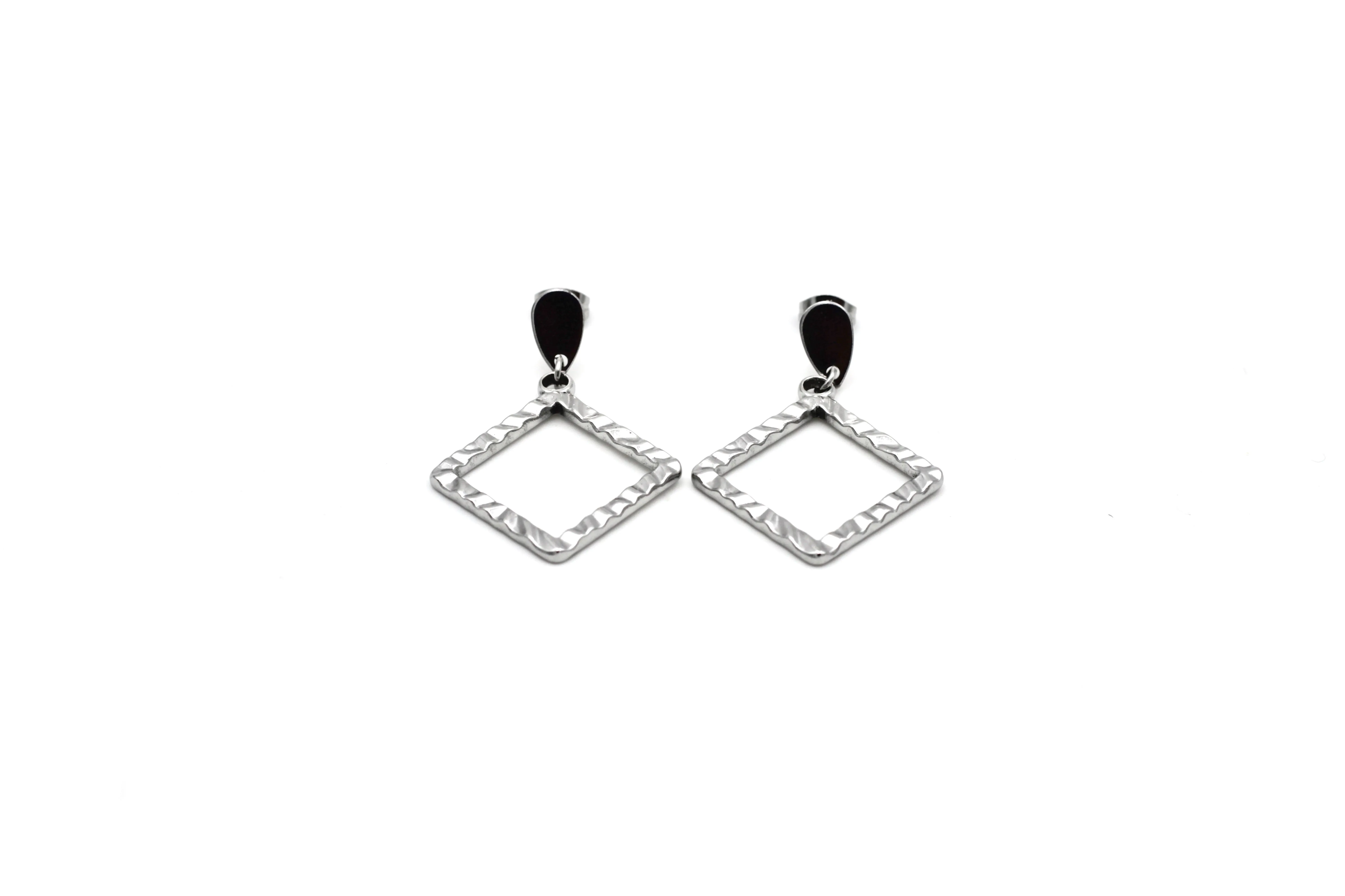 Textured Diamond Earrings