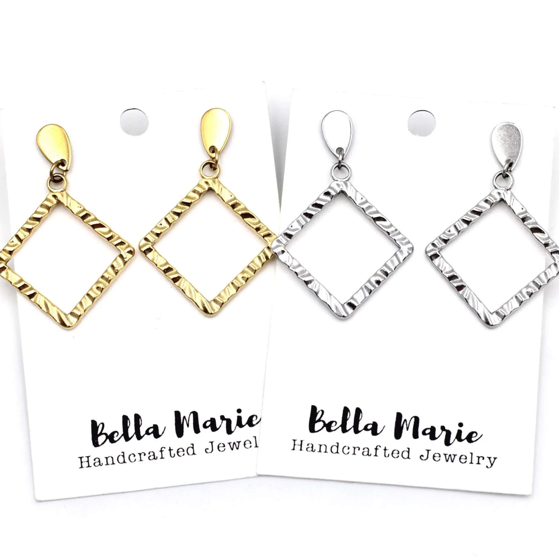 Textured Diamond Earrings