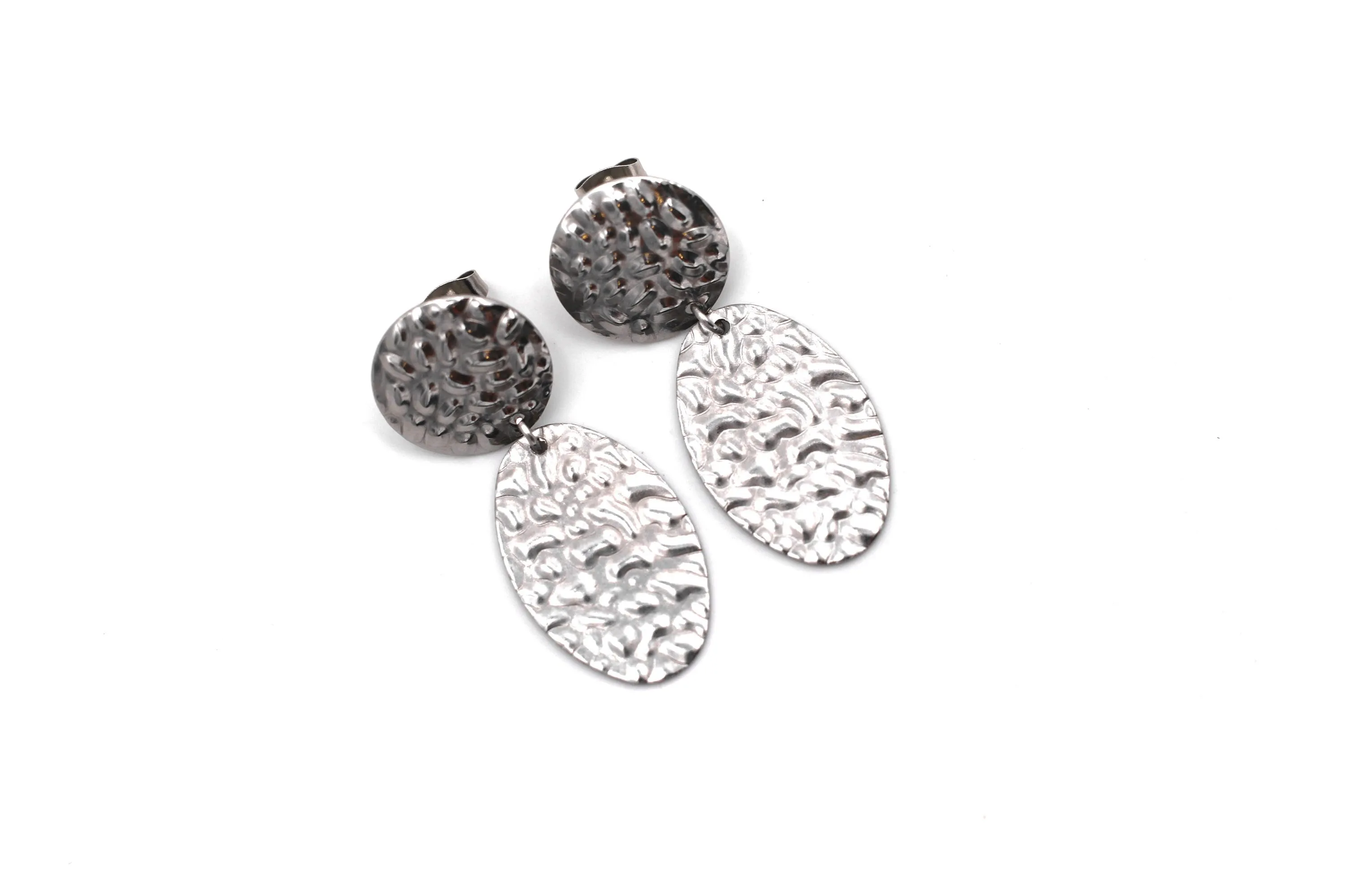 Textured Oval Dangles