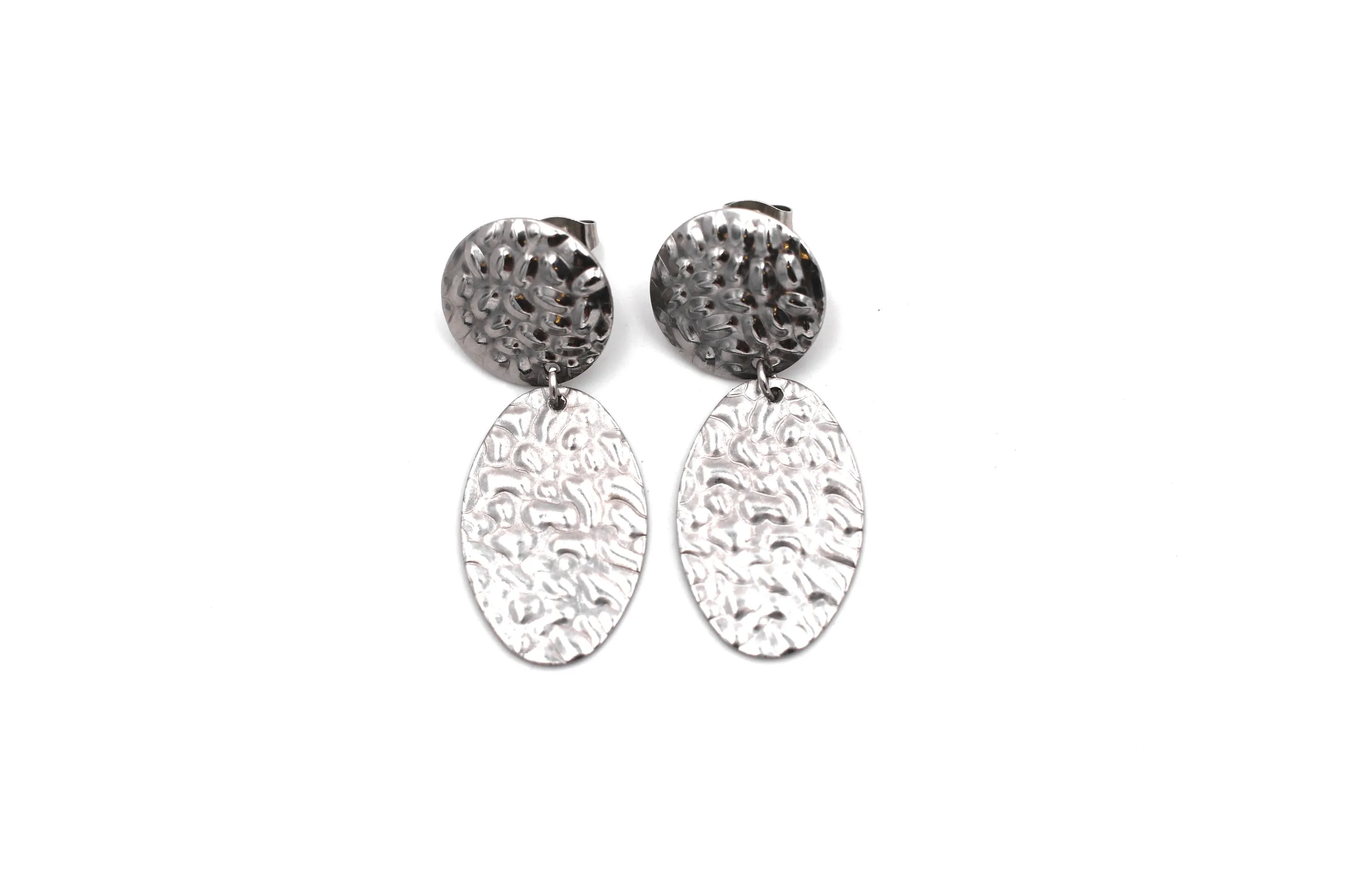 Textured Oval Dangles