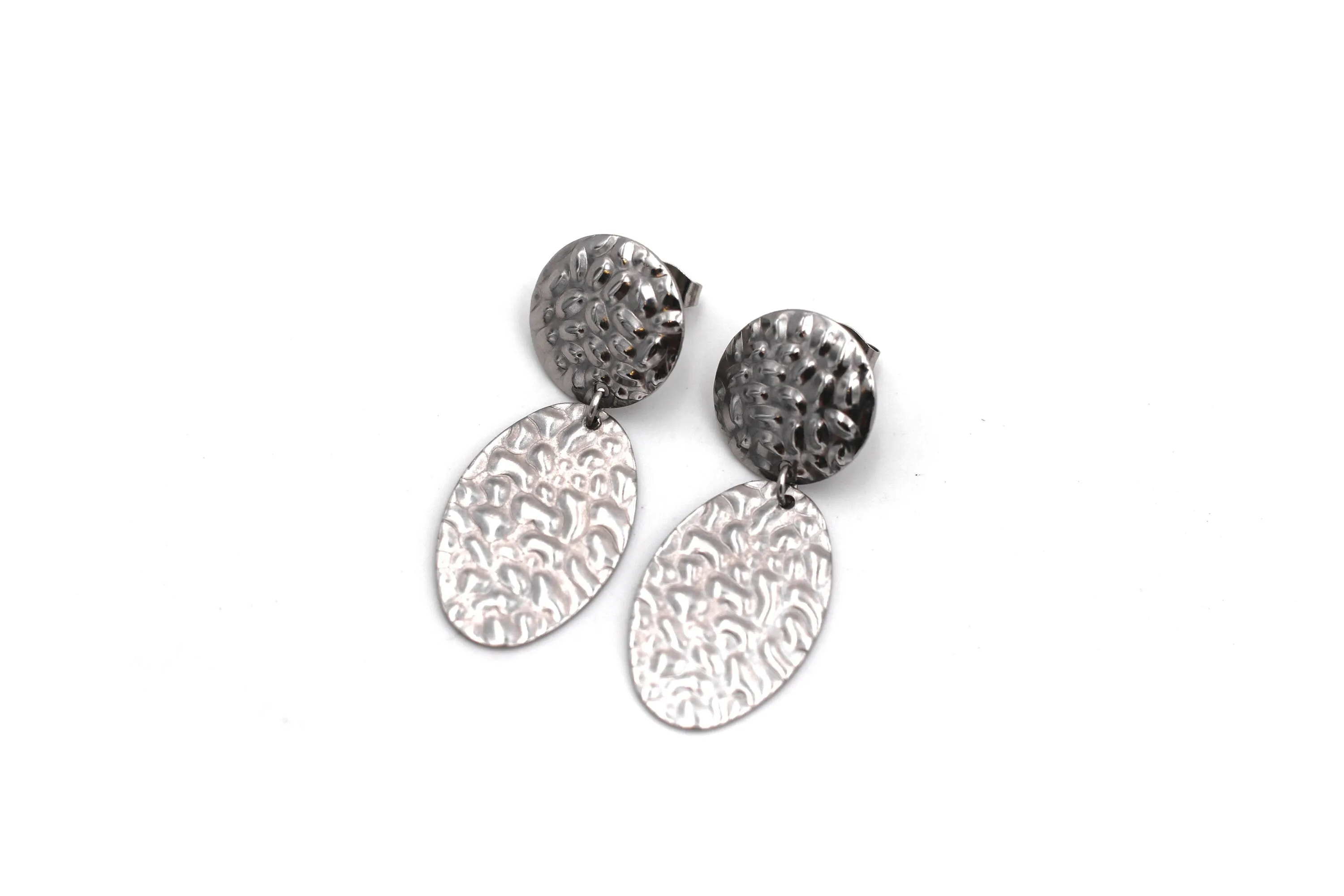 Textured Oval Dangles