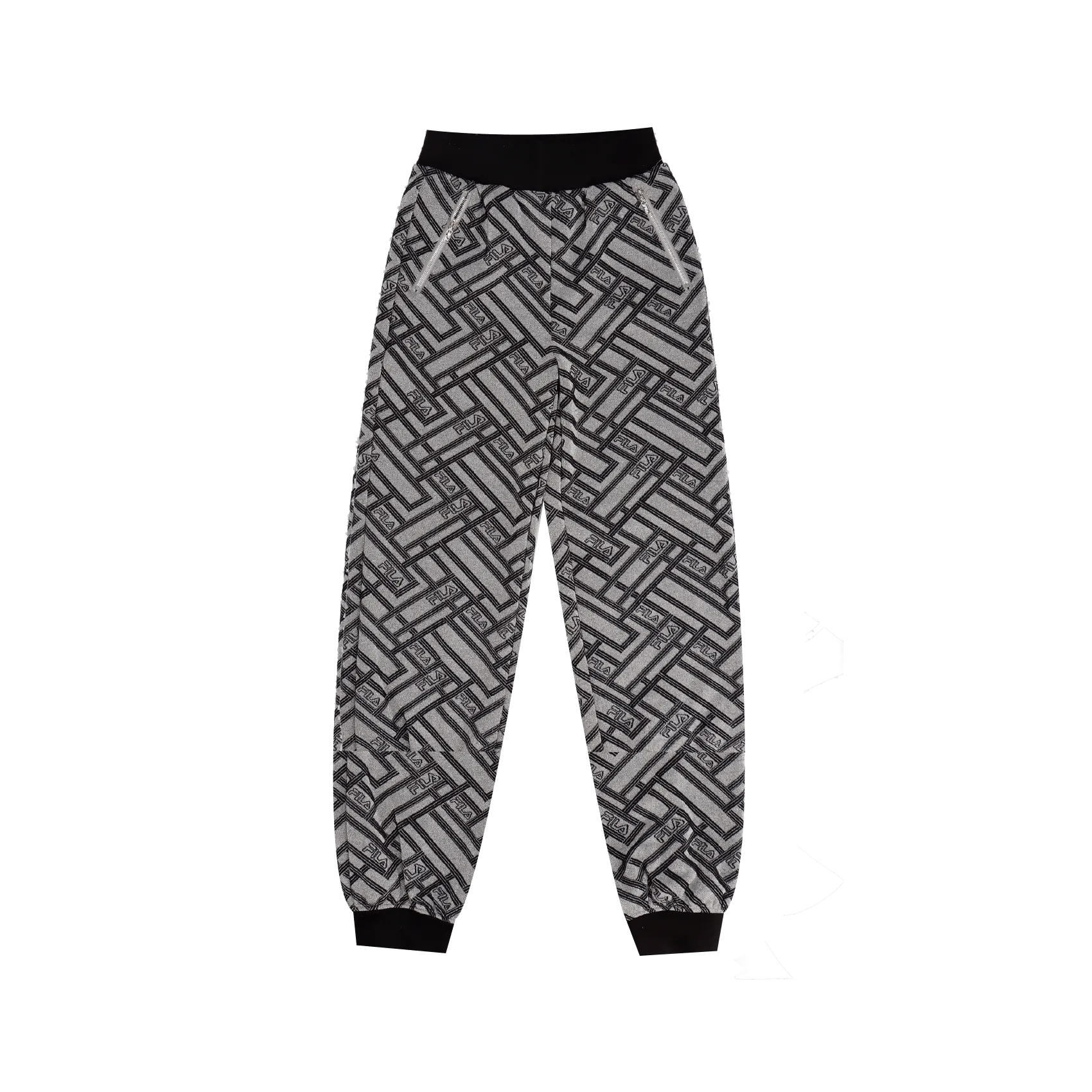 Tosca Pants High Waist - Silver/Black