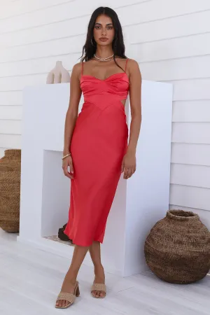 Tranquil Evenings Midi Dress Pink