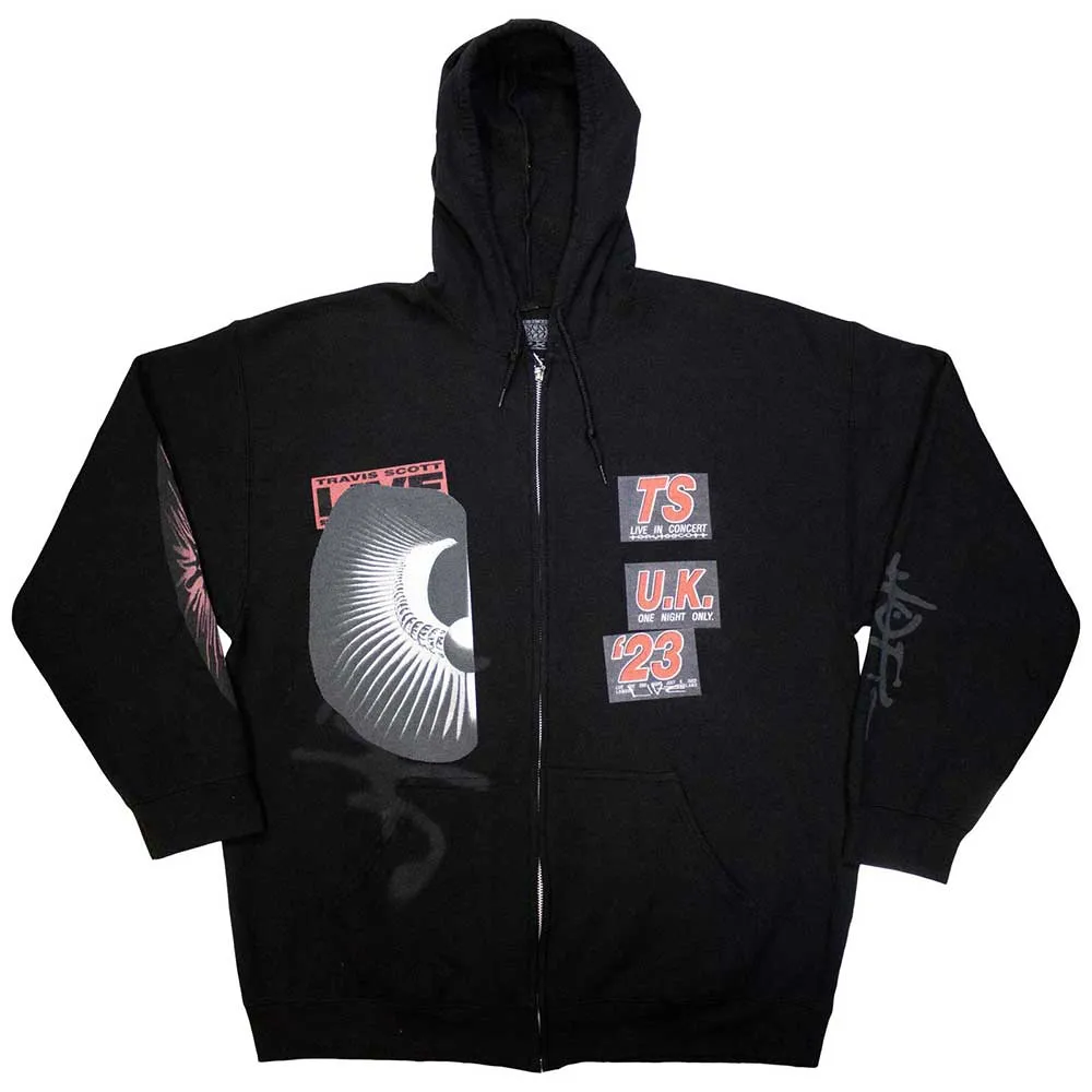 Travis Scott Unisex Zipped Hoodie: Summer Run 2023 London