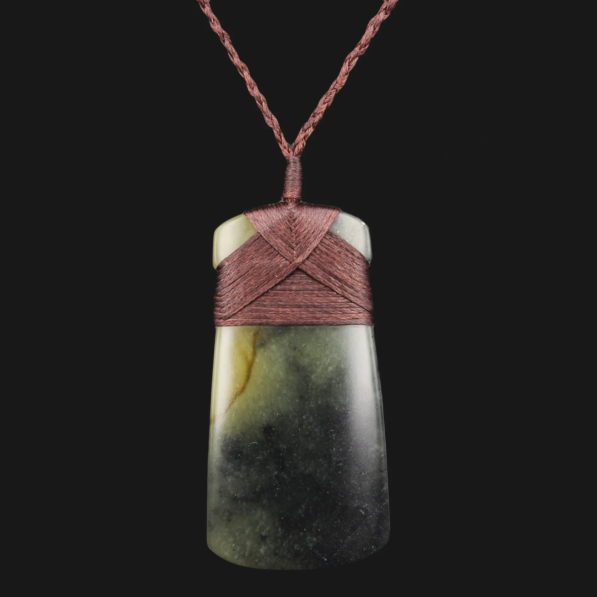 Unique Handmade Flower Jade Maori Toki Pendant Necklace - Classic Maori Design Jewelry for Gift Giving, Statement Accessory, Meaningful Gift