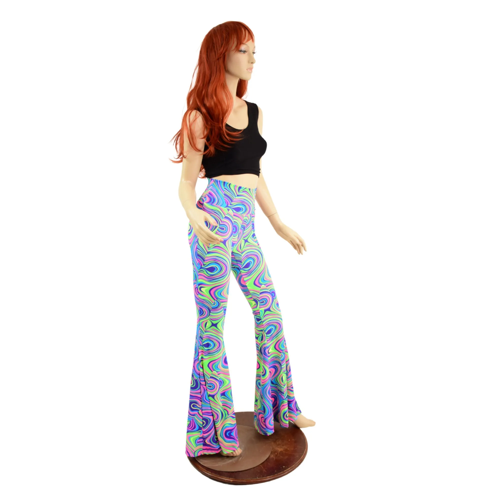 UV Glow Worm High Waist Solar Flares